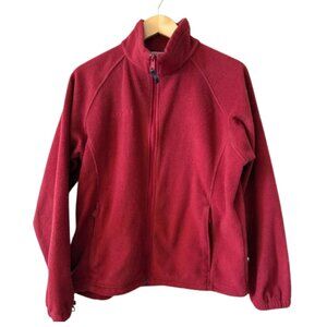 Columbia Women’s Red Fleece Jacket Large Full Zip